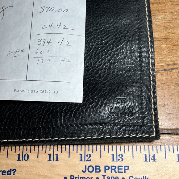 Rafe Black Leather mail type bag with canvas buckle strap - Picture 10 of 15